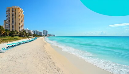 Obraz premium Turquoise Beach Resort Cityscape