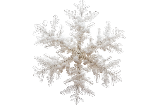 Delicate beauty of a winter snowflake design