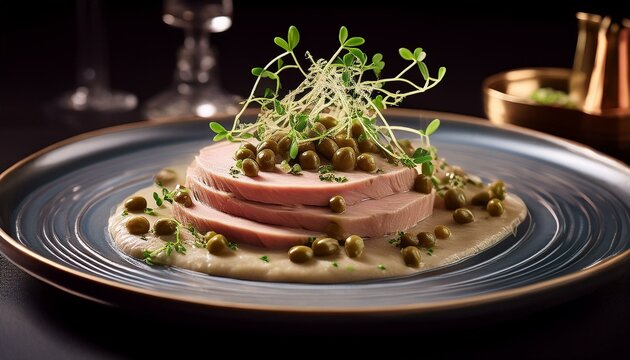 Fleisch mit Kapernsosse