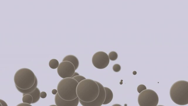 Floating brown popping bubble with white background animated video