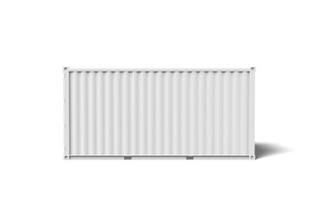 Front View of Shipping Container, 3D Illustration