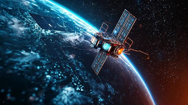 Gen-3 Alpha Turbo 2095401580, Aesthetic  video, Satellite orbiting E, M 5
