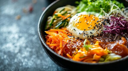 Close-up bibimbap, food design