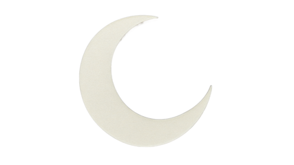 Crescent moon shape in simple design
