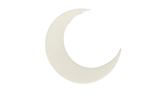 Crescent moon shape in simple design - Powered by Adobe