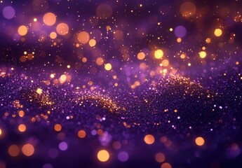 Fototapeta premium Dreamy purple background with shimmering bokeh lights creating a mystical and enchanting atmosphere for creative projects or celebrations