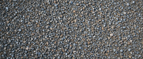 Top-down view of gravel texture