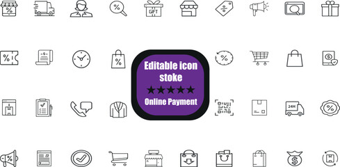 MobilePayment icons. Set of payment methods,