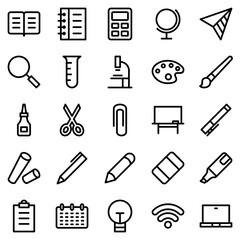 Learning Tools icon vector collection