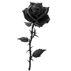 Elegant Black Rose Symbolizing Beauty and Mystery in Nature
