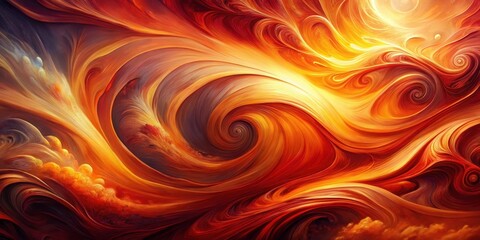Abstract swirling fiery patterns with dynamic energy and vibrant hues evoke a sense of cosmic wonder and intense motion.