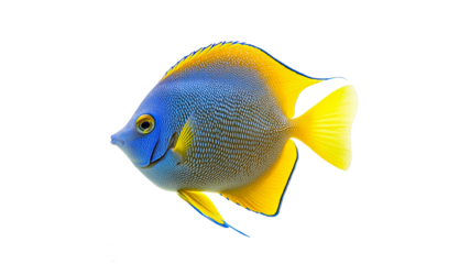 Brightly colored fish swimming in clear water