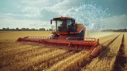 Obraz premium Smart Agriculture: Harvesting the Future with Precision Farming Technology