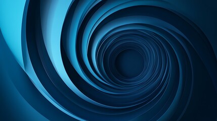 Abstract swirling tunnel, deep blue, digital art, graphic design, background