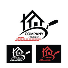 Bricklayer logo template vector illustration