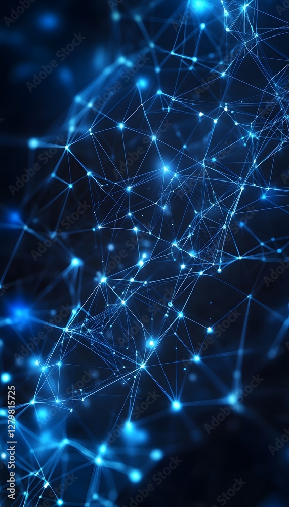 Poster this complex network of glowing lines and points is stunning