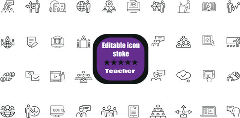 Mobile icons related to women. Linear icon collection.