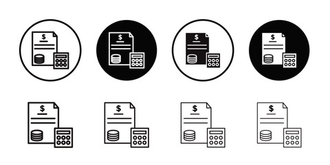 Budget icon Thin line flat illustration