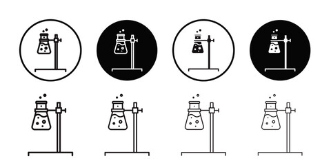 Chemistry icon Thin line flat illustration