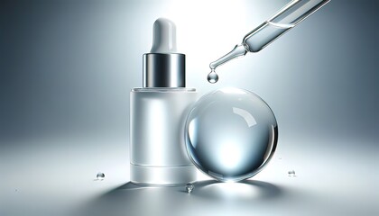 Fototapeta premium Hydrating Serum with Water Splash Effect