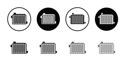 Radiator icon Thin line flat illustration