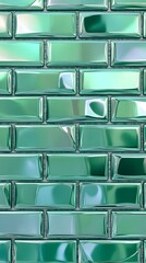 Seamless Teal Glass Tile Brick Pattern