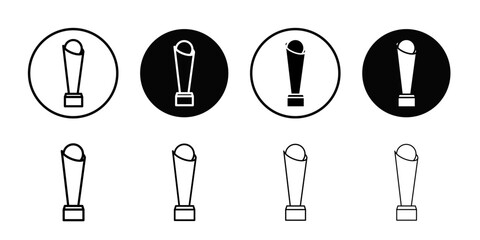 Trophy icon Thin line flat illustration
