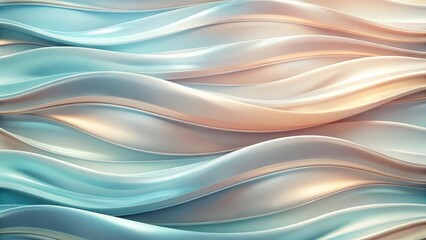 Fototapeta premium Abstract Pastel Wave Pattern Serene, Flowing, Elegant Design with Smooth Curves and Subtle Color Transitions
