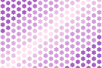 Purple pink hexagonal floral pattern with soft gradient tones and seamless symmetry. Abstract artistic design concept