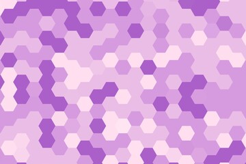 Purple pink hexagonal pixelate geometric pattern with digital abstract texture. Modern pixel art concept