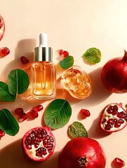 Elegant Perfume Bottles Amidst Floral Beauty