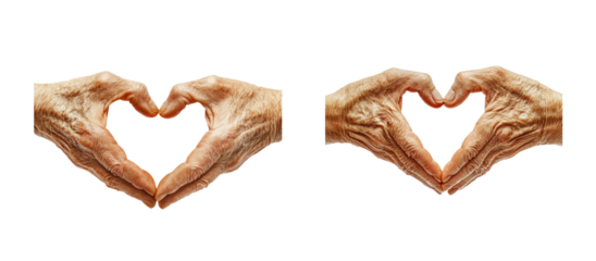 Elderly Hands Creating Heart Shape Gesture