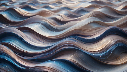 abstract background of blue waves