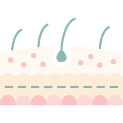 Skin Pores Illustration