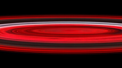 Abstract red and black concentric circles radiating outwards, creating a hypnotic, swirling effect against a black background. Ideal for tech, design, or futuristic themes.