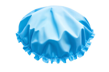 Blue cloth with ruffles on it, isolated
