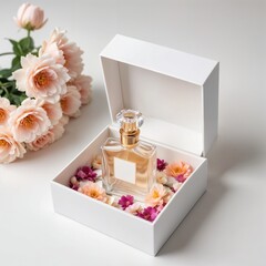 Elegant White Rose Perfume Gift Box | Luxury Floral Fragrance for Women