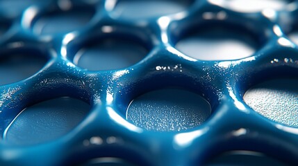 Abstract blue honeycomb texture background