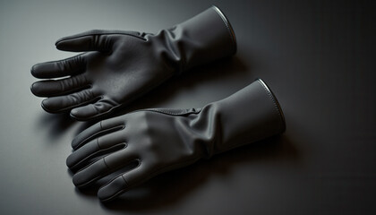 Black tactical gloves for security and specialized operations - professional protective equipment for law enforcement and military use