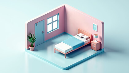 Hospital room with patient bed for health blogs and presentations