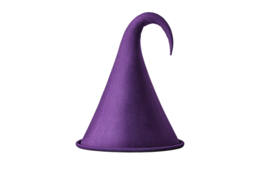Purple hat with a pointed top, isolated
