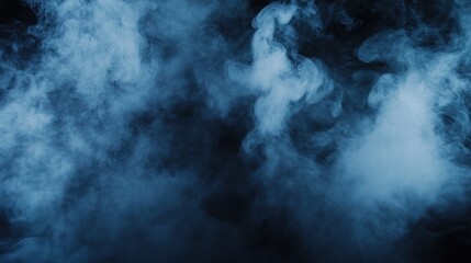 Abstract Blue Smoke Background: Ethereal Vapor Texture