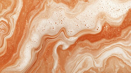 Fototapeta premium Abstract orange swirls, foam texture, background design