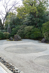a zen garden in Kyoto, Japan 