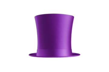 Purple hat with a brim, isolated