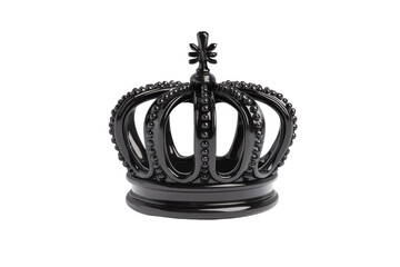 Crown made of black beads and pearls, isolated