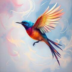 Obraz premium colorful abstract bird