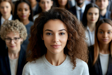 Fototapeta premium Diverse Professionals in a Group Setting Focused on Discussion