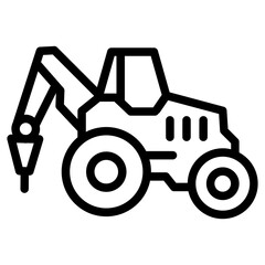 tractor isolated on white