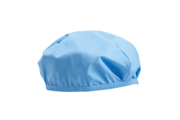 Blue hat with a white band, isolated